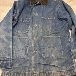 Vintage Montgomery Wards Denim‎ Lined 1960s chore coat 46L